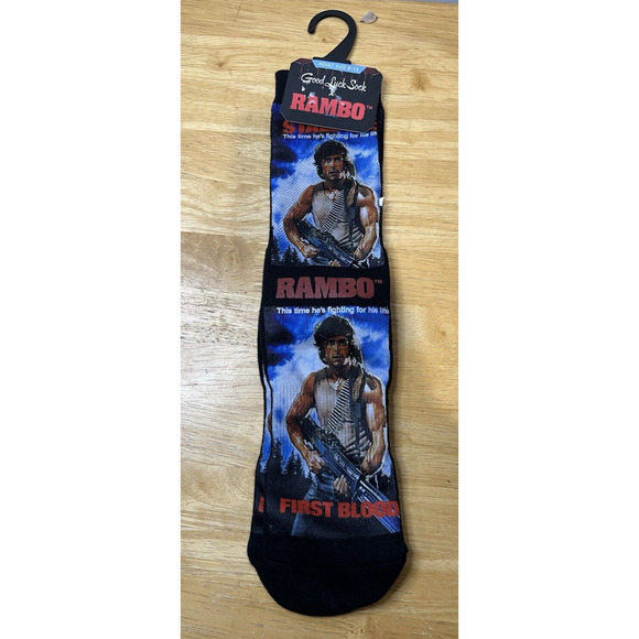 Good Luck Socks Rambo First Blood Adult Socks, One Size (8-13) - Picture 1 of 3